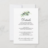 De olijventeelt | Rustic Wedding Details Kaart (Voorkant)