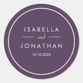 De olijventeelt | Rustige bruiloft aangepast Ronde Sticker