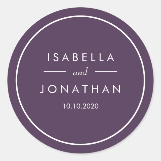 De olijventeelt | Rustige bruiloft aangepast Ronde Sticker (Voorkant)