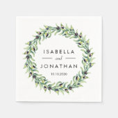 De olijventeelt | Rustige bruiloft aangepast Servet (Voorkant)