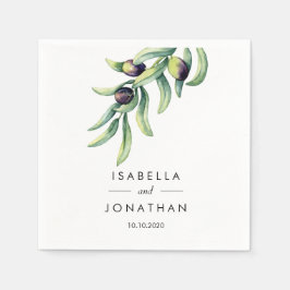 De olijventeelt | Rustige bruiloft aangepast Servet