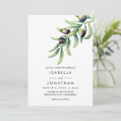 De olijventeelt | Waterverf huwelijk Kaart (Staand voorkant)