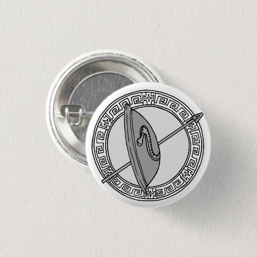 De Olympianen! Ares/marssymbool badge Ronde Button 3,2 Cm (Voorkant /achterkant)