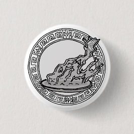 De Olympianen! Symboolbadge Hestia/Vesta Ronde Button 3,2 Cm