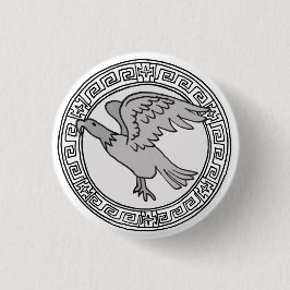 De Olympianen! Symboolbadge Zeus/Jupiter Ronde Button 3,2 Cm