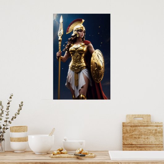 De Olympiërs: Athena, Godin van Wijsheid Poster (Keuken)