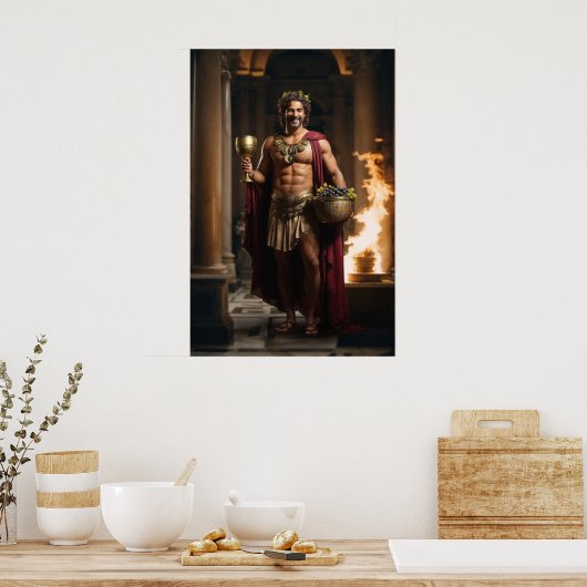 De Olympiërs: Dionysus, God van Revelry Poster (Keuken)