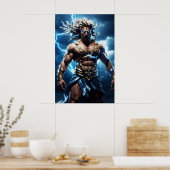 De Olympiërs: Zeus, Koning der Olympiërs Poster (Keuken)