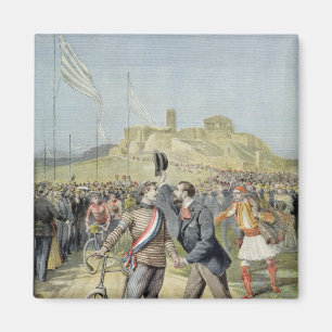 De Olympische Spelen in Athene Magneet