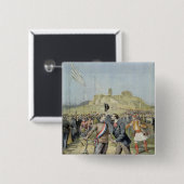 De Olympische Spelen in Athene Vierkante Button 5,1 Cm (Voorkant /achterkant)