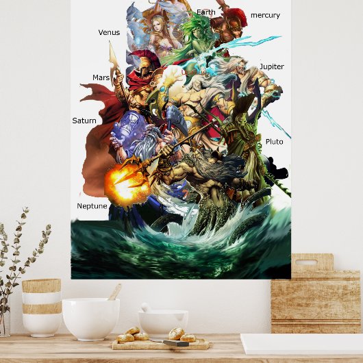 de olympusgoden poster (Keuken)