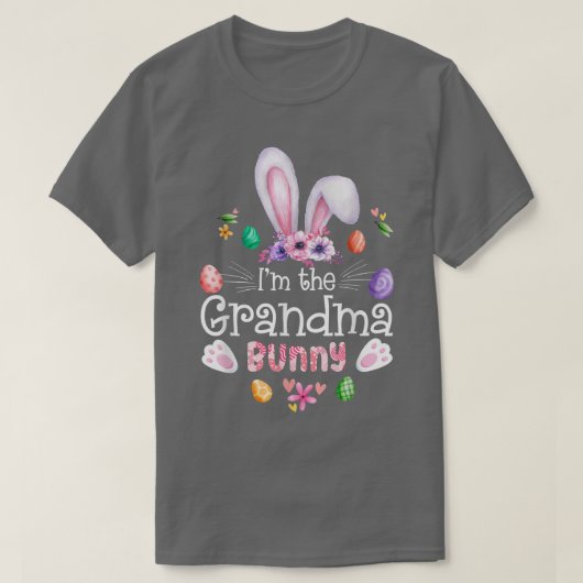 De oma Bunny Easter Day Grandma Gifts T-shirt (Design voorkant)