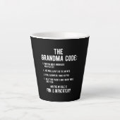 De oma-code | Fun is verplicht Latte Mok (Voorkant)