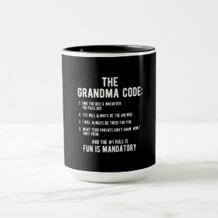 De oma-code Fun is verplicht Mok