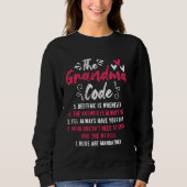 De Oma Code Grappig Oma Grootmoeder Regels Trui (Voorkant)