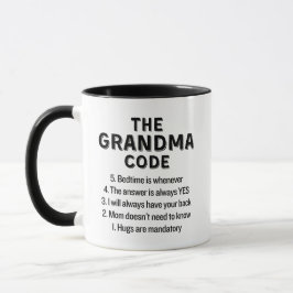 De Oma Code Grappige Oma Regels Koffie Mok