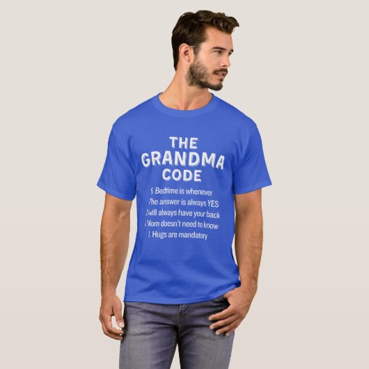 De oma code grappige regels t-shirt (Voorkant volledig)