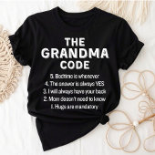 De oma code grappige regels t-shirt