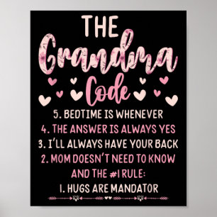 De oma code knuffels zijn verplicht citaat poster