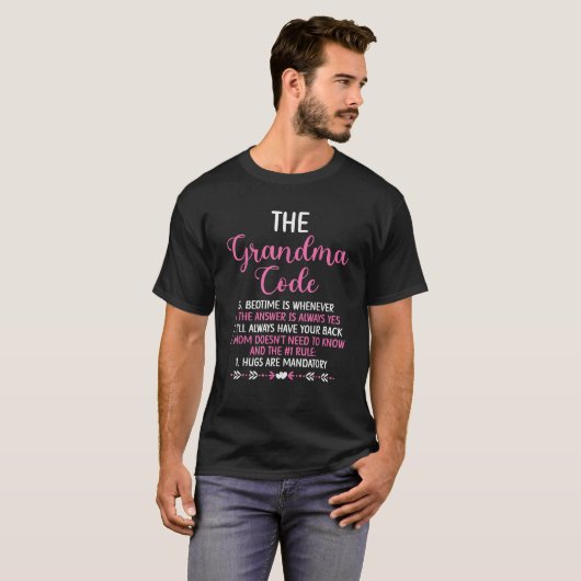 De Oma Code Oma Grootmoeder Ouder T-shirt (Voorkant volledig)