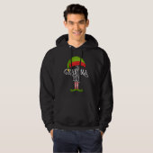 De Oma Elf Schattig  Bijpassende Familie Kerstmis Hoodie (Voorkant volledig)