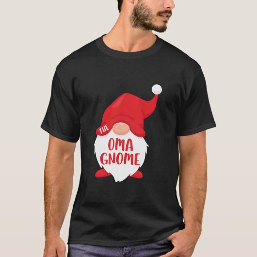 De Oma Gnome T-shirt bijpassende Kerstmis kostuum  (Voorkant)