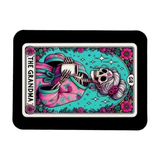 De oma Tarot Kaart magneet (Horizontaal)