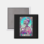 De oma Tarot Kaart Skeleton Moederdag Witch Magneet (Voorkant / Achterkant)