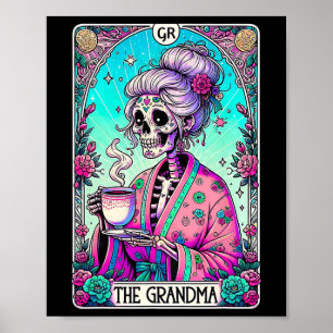 De oma Tarot Kaart Skeleton Moederdag Witch Poster