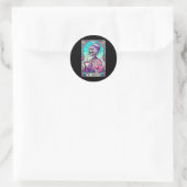 De oma Tarot Kaart Skeleton Moederdag Witch Ronde Sticker (Tas)