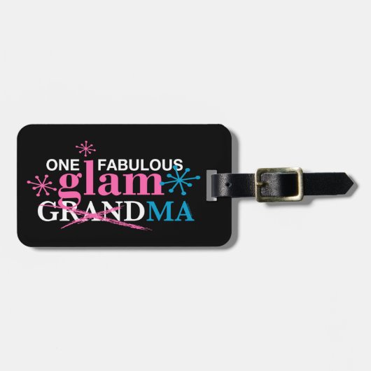 De Oma van Glam Bagagelabel (Voorkant horizontaal)
