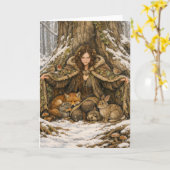 De omarming van het bos kaart (Gele Bloem)