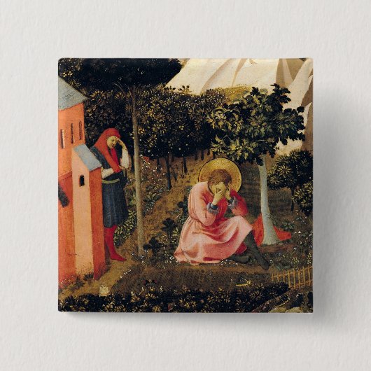 De ombouw van St. Augustine Vierkante Button 5,1 Cm (Voorkant)