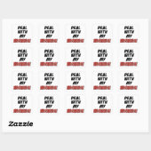 De omgang met mijn onbehagen vierkante sticker (Vel)