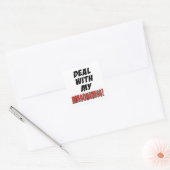 De omgang met mijn onbehagen vierkante sticker (Envelop)