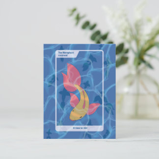 De omgekeerde Hiërofant Tarot Geïnspireerde Kunst Briefkaart