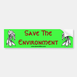 De omgeving opslaan bumpersticker