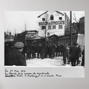 de omgeving van de Maison des Syndicats; Poster