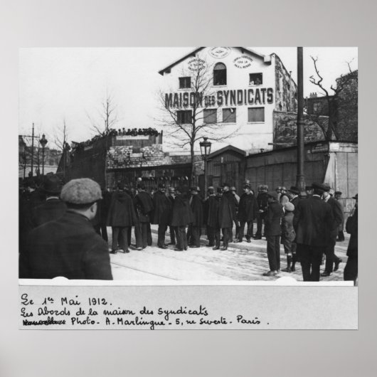 de omgeving van de Maison des Syndicats; Poster (Voorkant)