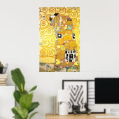 De omhelzing door Gustav Klimt Poster (Thuiskantoor)