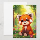 De omhelzing van de natuur in een knuffige rode pa kaart (Voorkant / Achterkant)