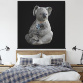 De omhelzing van een moeder canvas afdruk (Insitu (Slaapkamer))