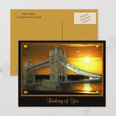 De omhulde Towerbrug Sunshine Briefkaart (Voorkant / Achterkant)