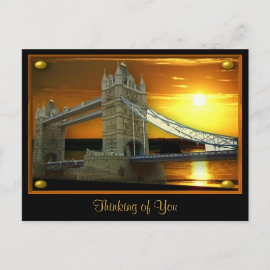 De omhulde Towerbrug Sunshine Briefkaart (Voorkant)