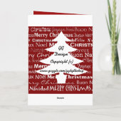 De Omlijsting van de kerstkaart Feestdagen Kaart (Achterkant)