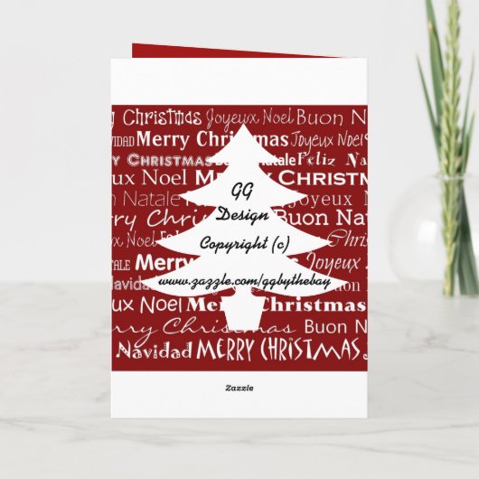 De Omlijsting van de kerstkaart Feestdagen Kaart (Achterkant)