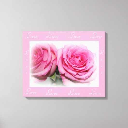 De Omslag van het Canvas van de liefde met Rozen Afdruk (Voorkant)