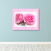 De Omslag van het Canvas van de liefde met Rozen Afdruk (Insitu (Houten vloer))