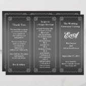 De omslag van het Programma van het huwelijk Class (Voorkant / Achterkant)