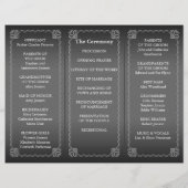 De omslag van het Programma van het huwelijk Class (Achterkant)